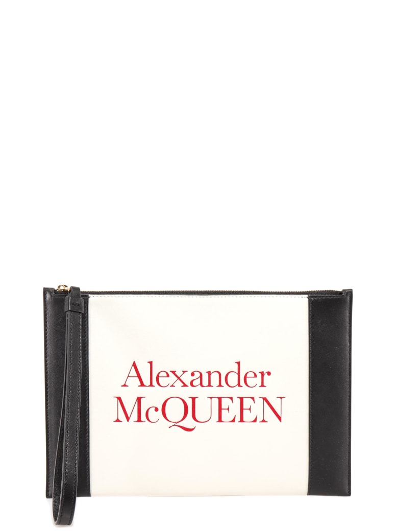 Alexander McQueen Debossed Logo Signature Clutch - Black