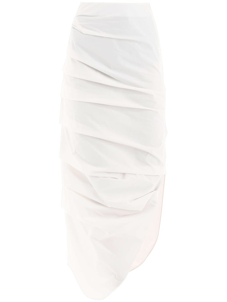 A.W.A.K.E. Mode Draped Midi Skirt - WHITE (White)