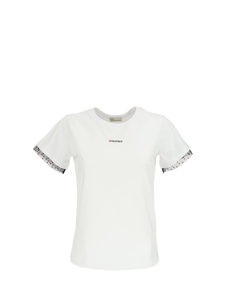 RED Valentino Logo Printed T-shirt White - White