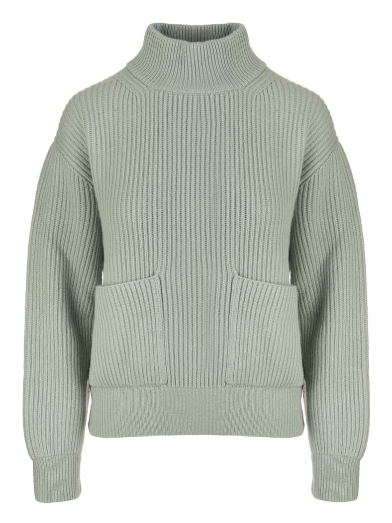 sage wool pullover