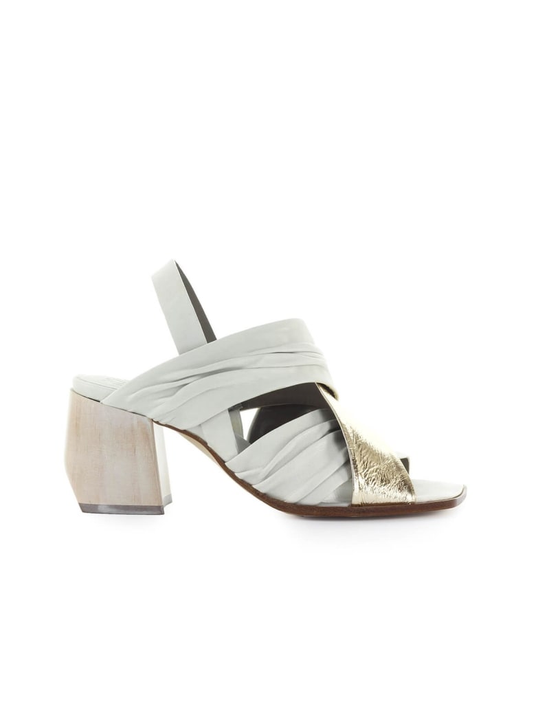 IXOS White Gold Heeled Sandal - Gesso / Oro