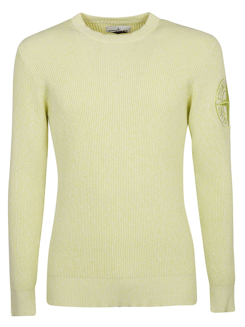 Stone Island Side Logo Knitted Sweatshirt - Pistachio