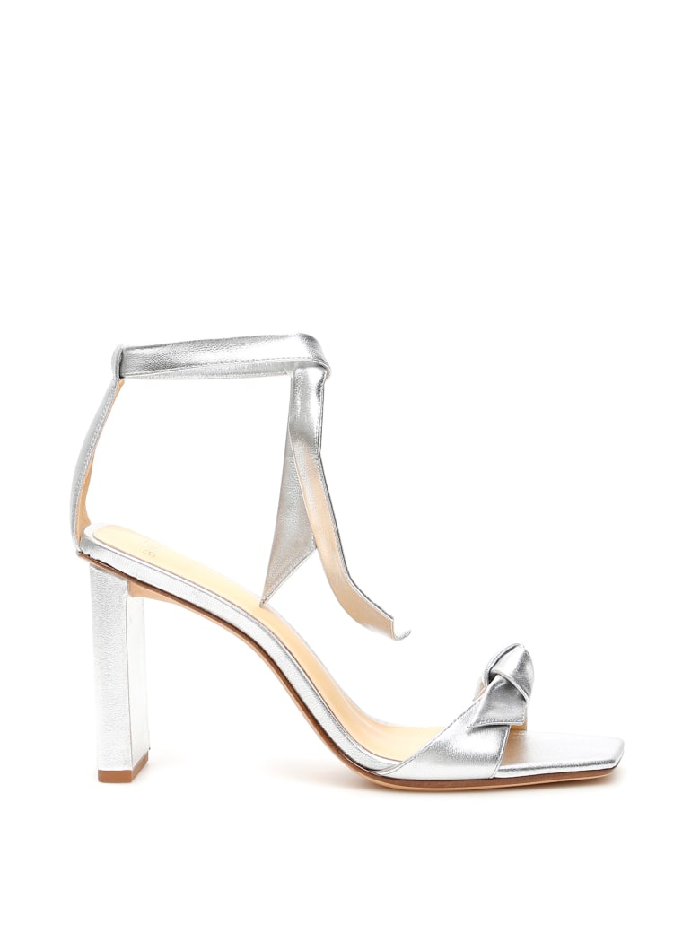 Alexandre Birman Clarita Square Pillar 85 Sandals - SILVER (Silver)