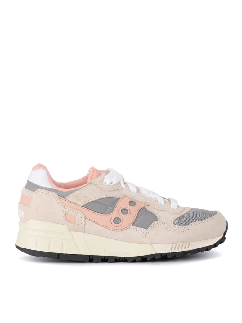 Saucony Saucony Shadow 5000 Vintage Pink And Grey Suede And Fabric 