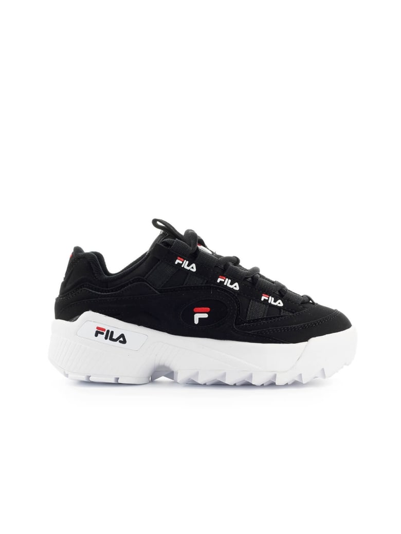 fila black and red sneakers