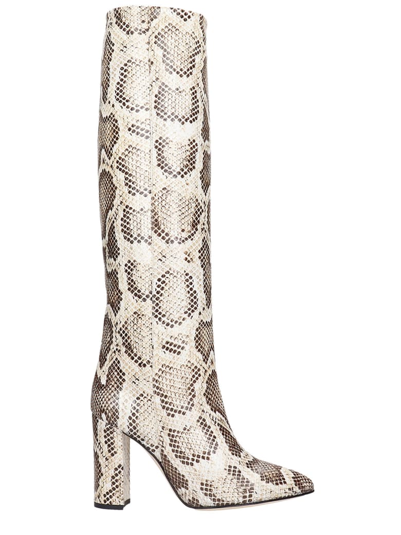Paris Texas High Heels Boots In Animalier Leather - Animalier