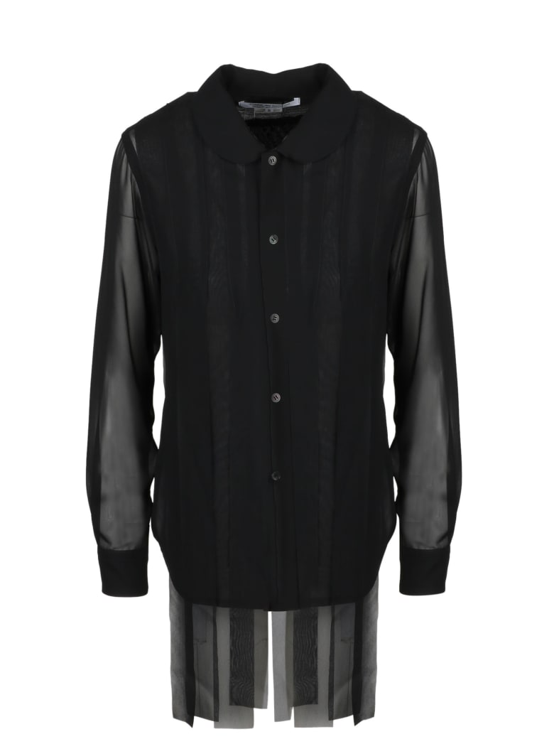 Comme des Garçons Comme des Garçons Fringes Chiffon Shirt - Black