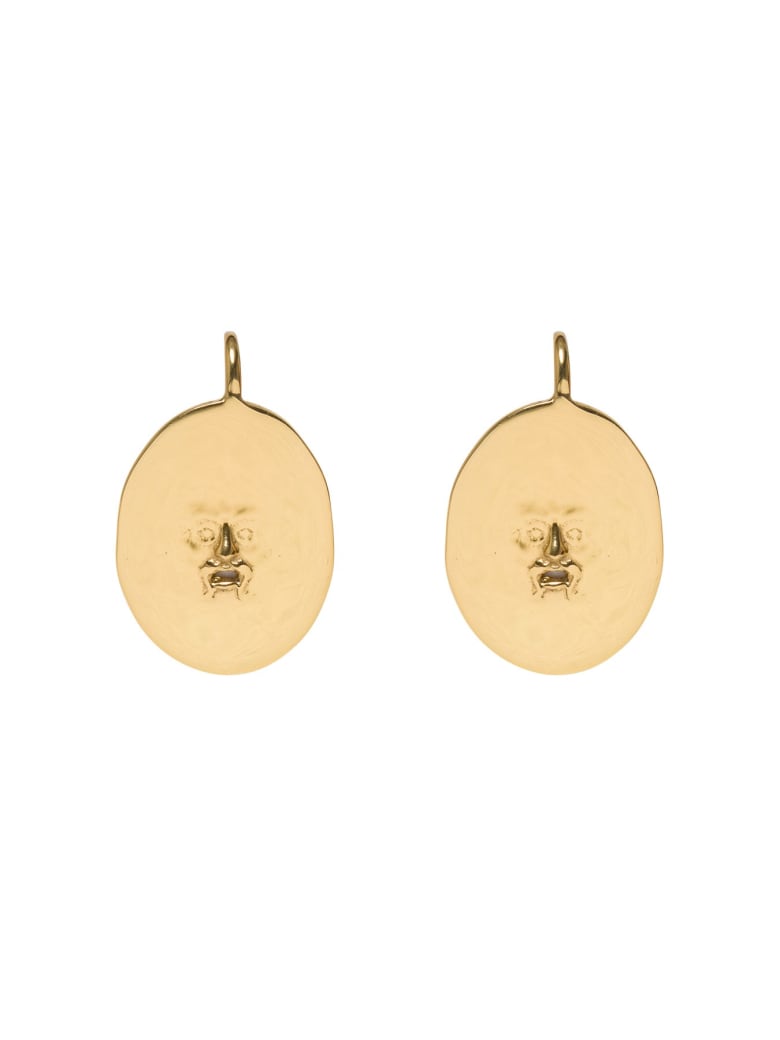 Patou Golden Brass Earrings - Metallic