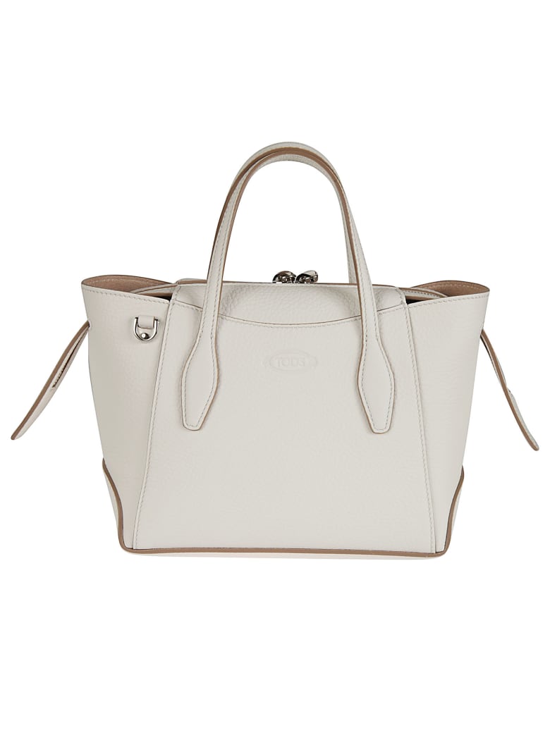 Tod's Aos Zip Media Shopper Bag - Gesso