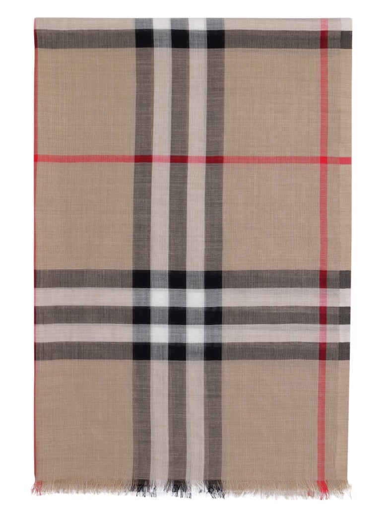 Burberry Check Motif Scarf - Beige