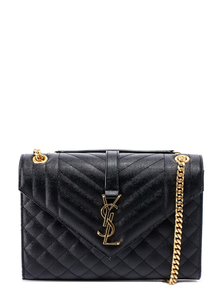Saint Laurent Envelope Shoulder Bag - Black