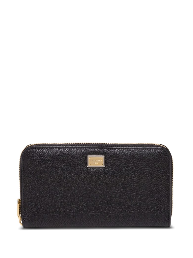 Dolce & Gabbana Sicily Wallet In Grained Leather - Black