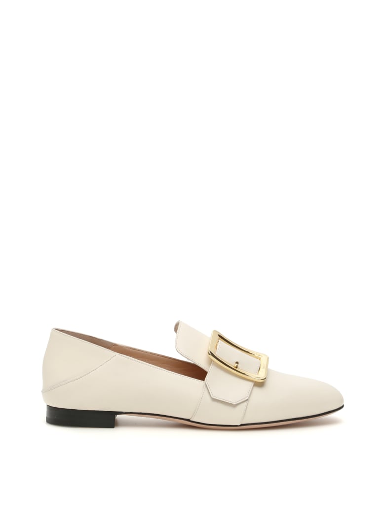 bally white loafers