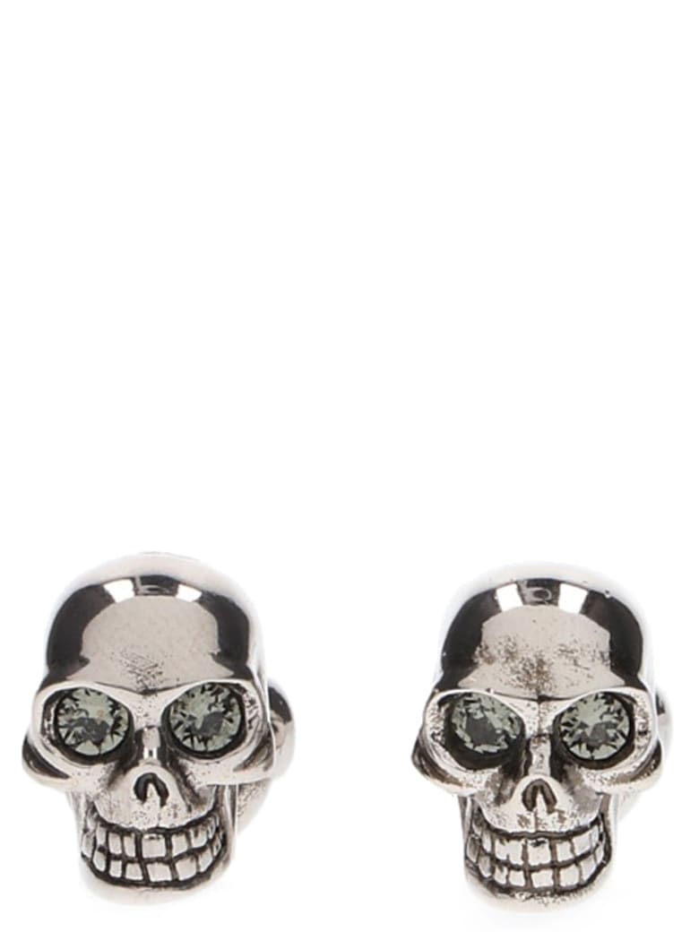 Alexander McQueen 'twin Skulls' Cuffs - Silver