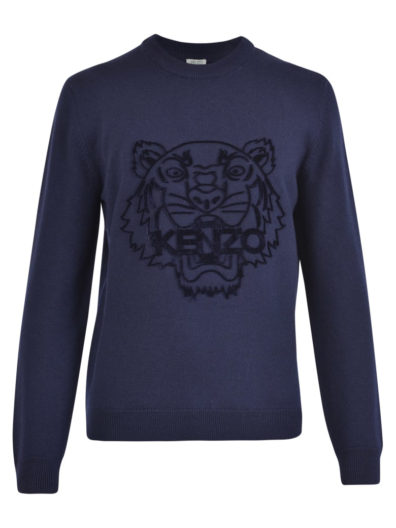 kenzo blue tiger sweater