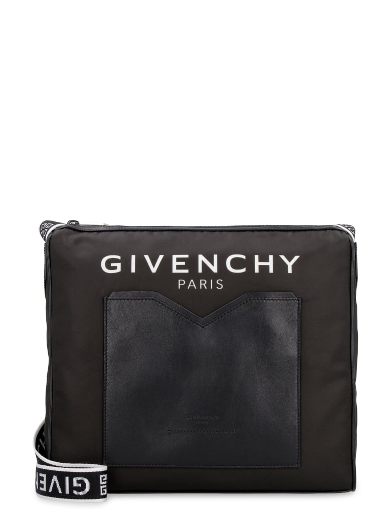 Givenchy Leather And Nylon Messenger Bag - black