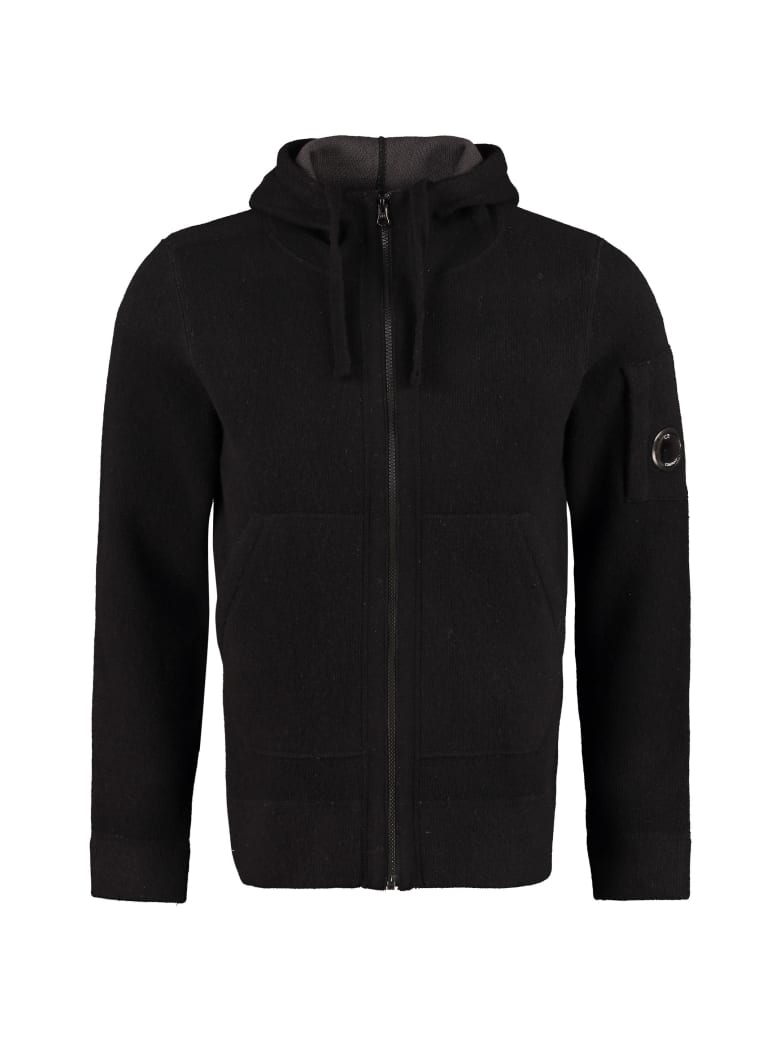 C.P. Company Knitted Hoodie - black