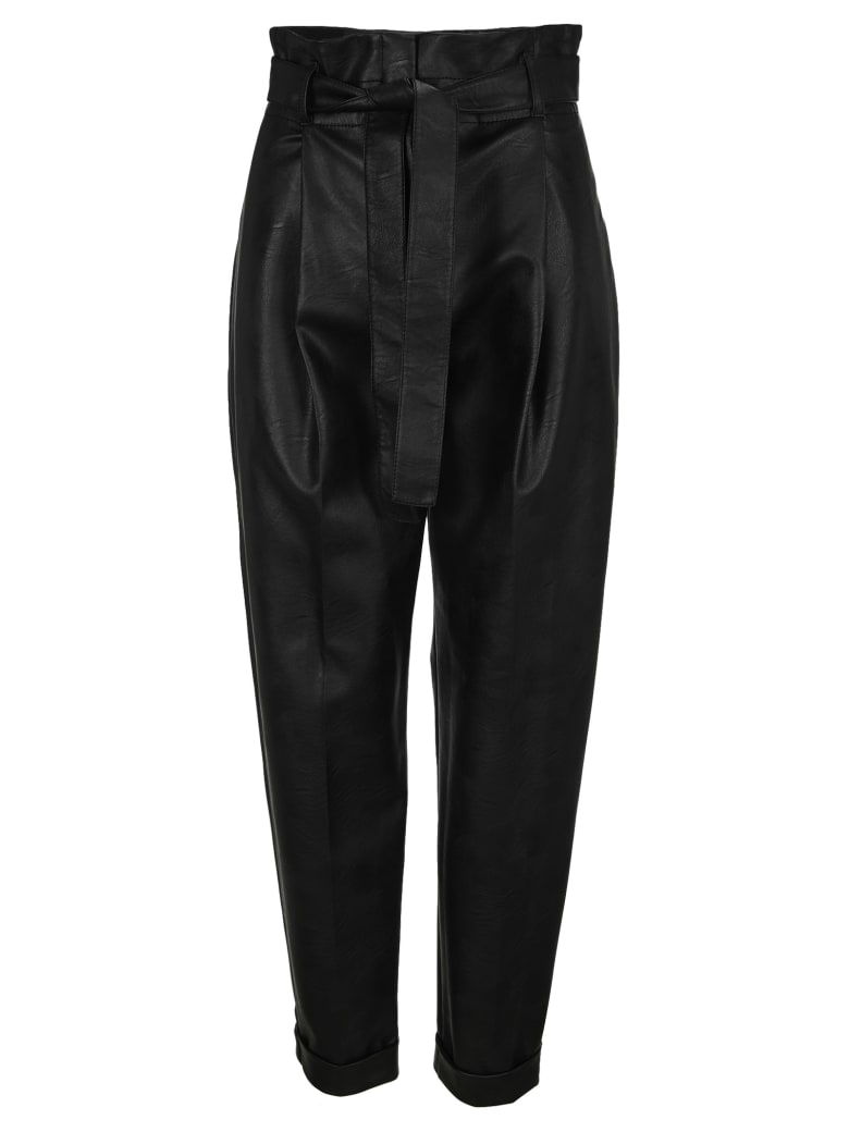 Philosophy di Lorenzo Serafini Philosophy Eco Leather High Waist Pants - BLACK