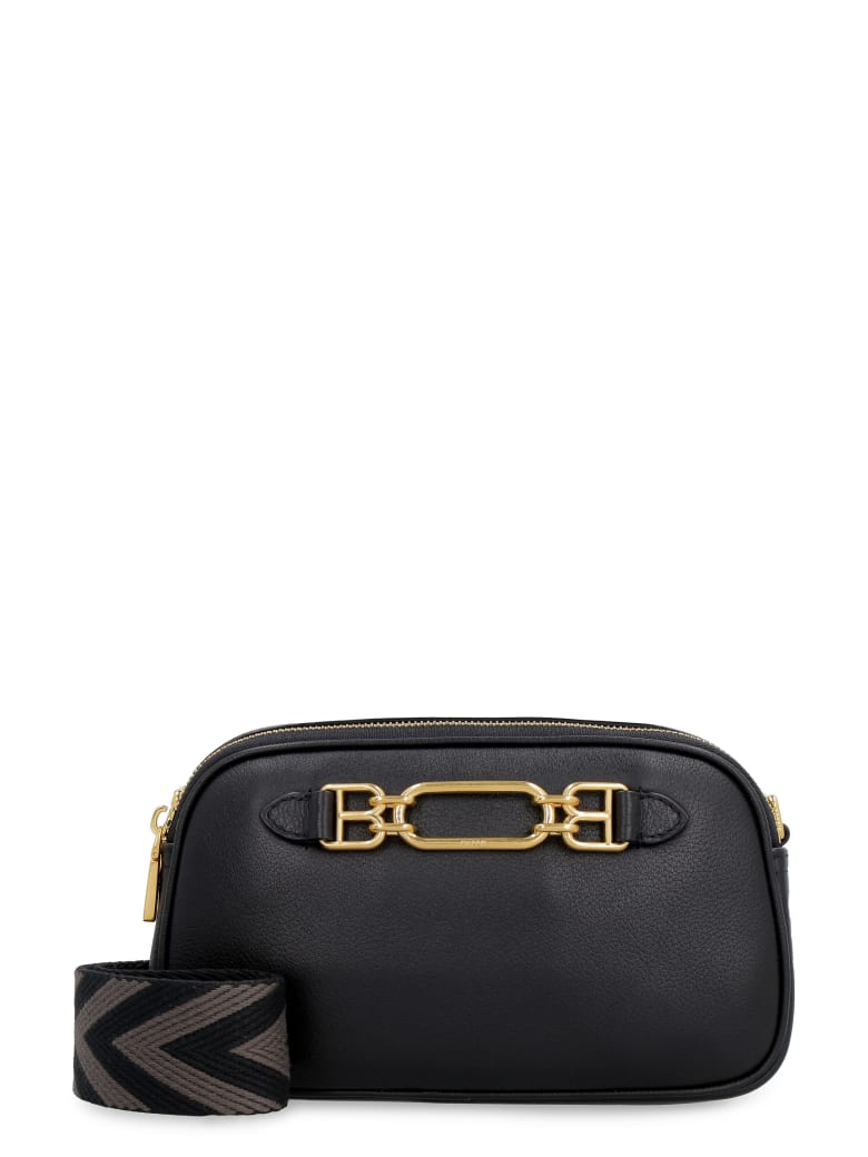 Bally Venni Leather Shoulder Bag - black