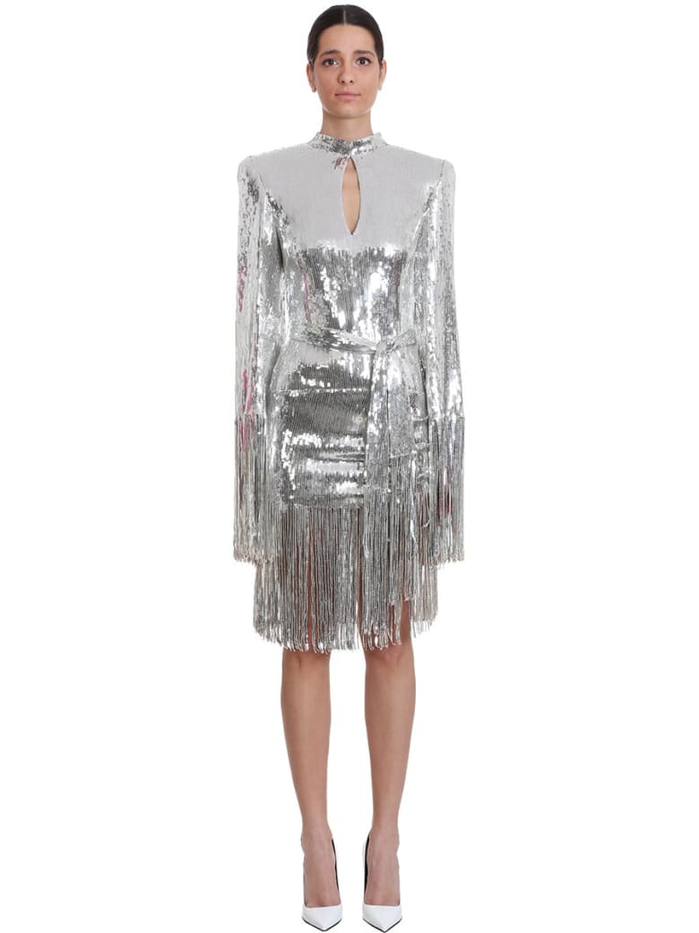 balmain silver dress