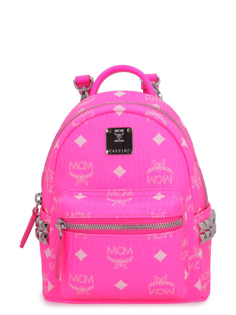 neon pink mini backpack