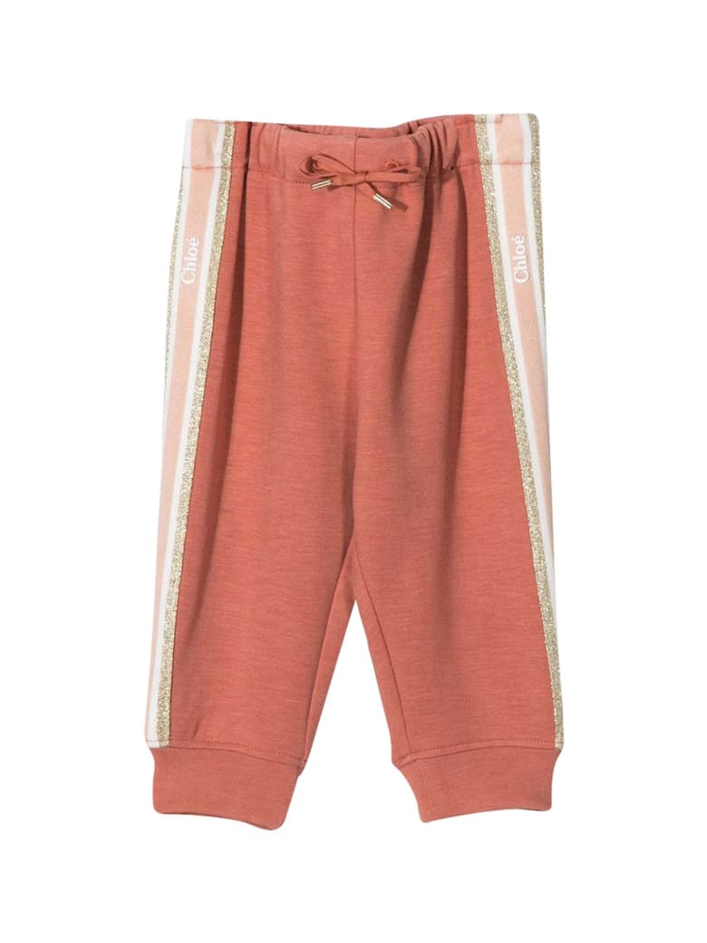 Chloé Pink Sports Trousers Chloé Kids - Mattone