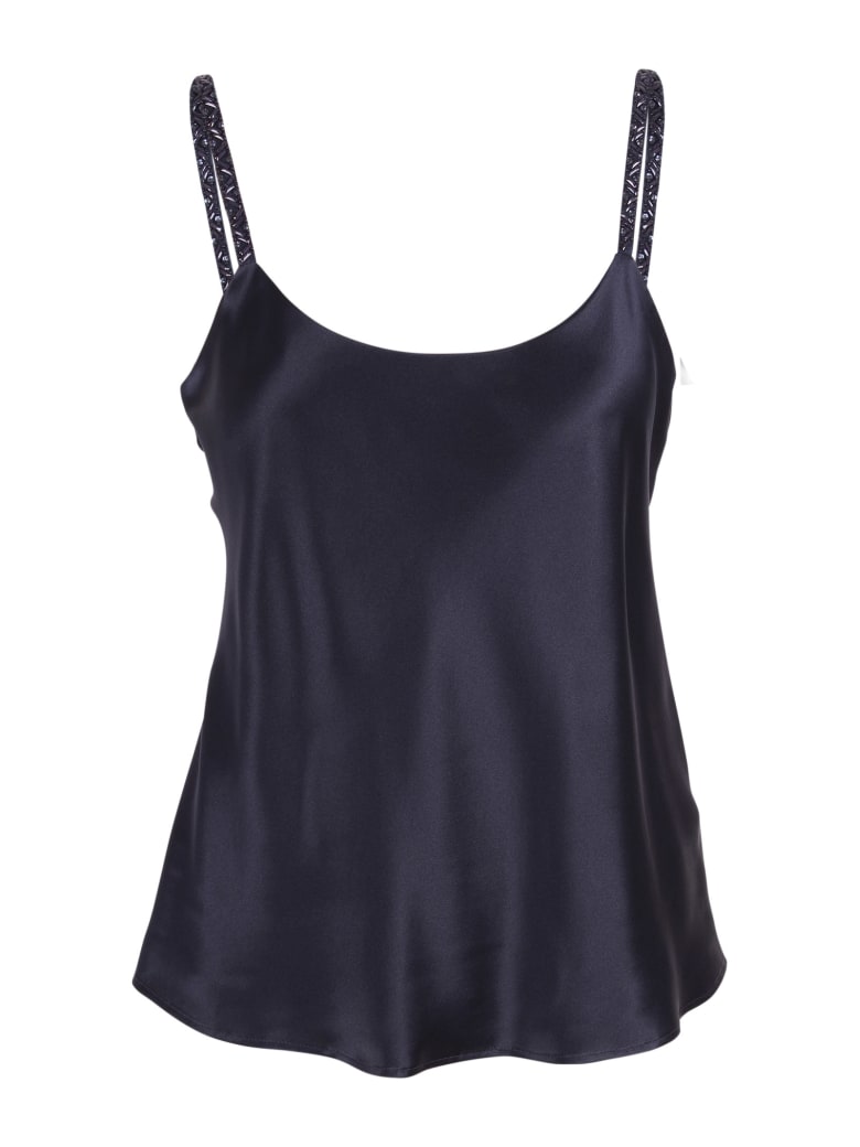 Max Mara 'lory' Silk Tank Top - Blue
