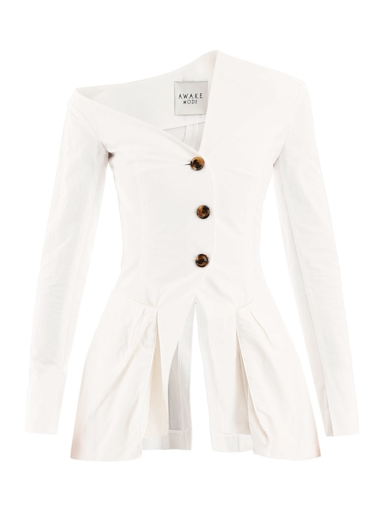A.W.A.K.E. Mode Asymmetrical Blazer - WHITE (White)