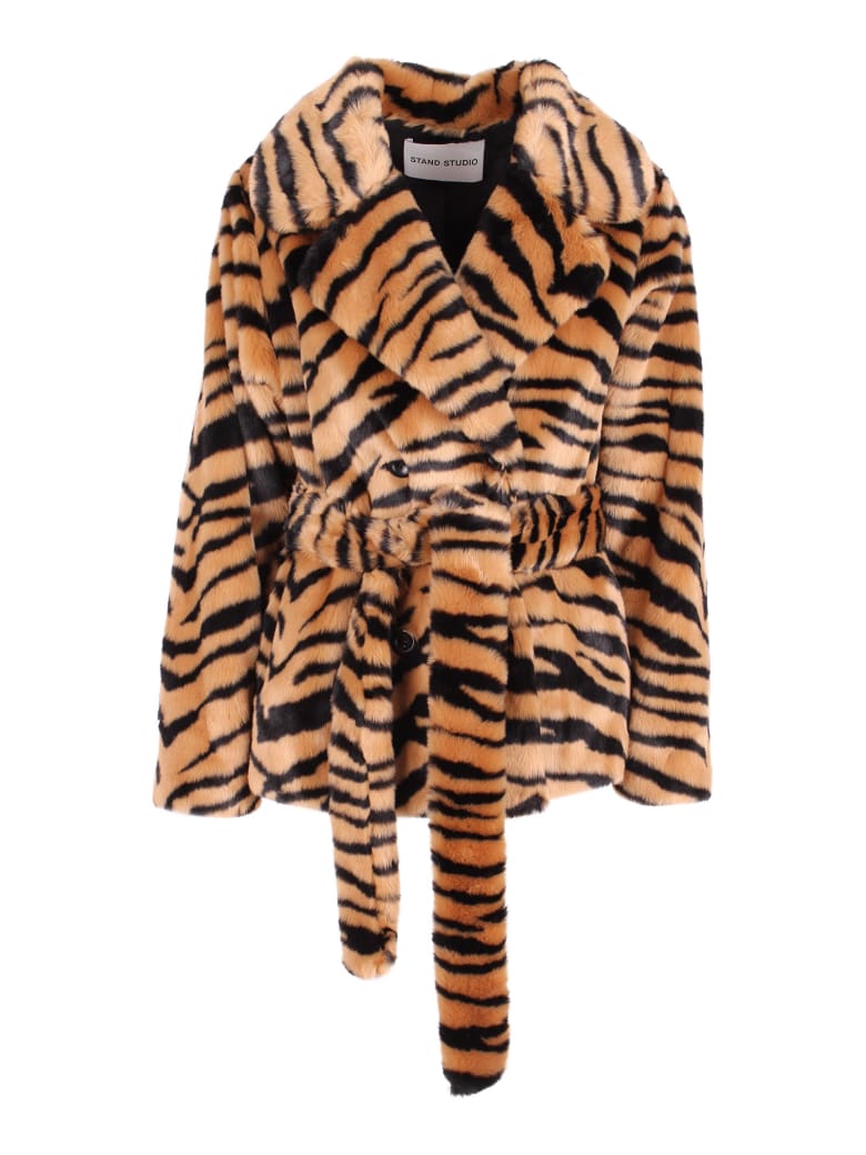 STAND STUDIO 'tiffany' Modacrylic Jacket - Classic Tiger