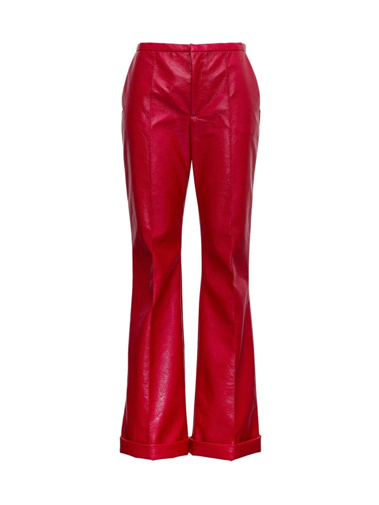 Philosophy di Lorenzo Serafini Leatherette Flared Trousers - Red
