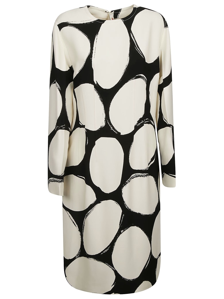 Marni Printed Long Dress - Bianco