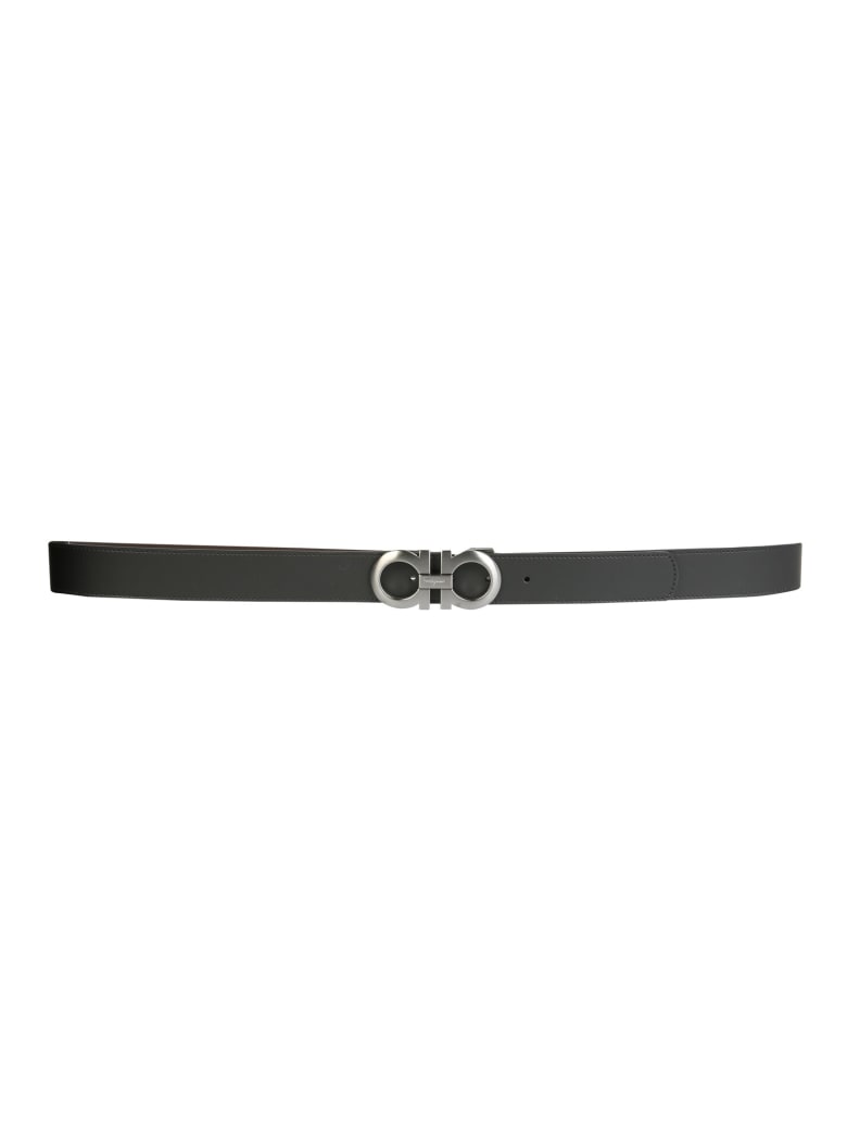 Salvatore Ferragamo Reversible Gancini Belt - NERO