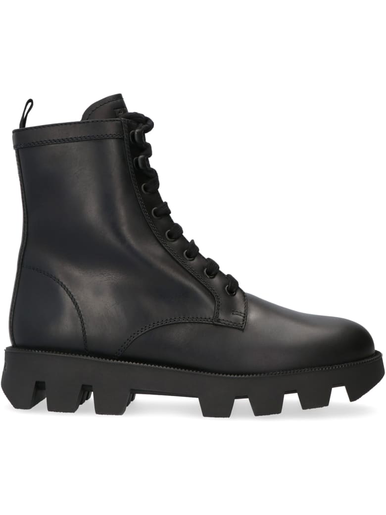 prada patent leather combat boots
