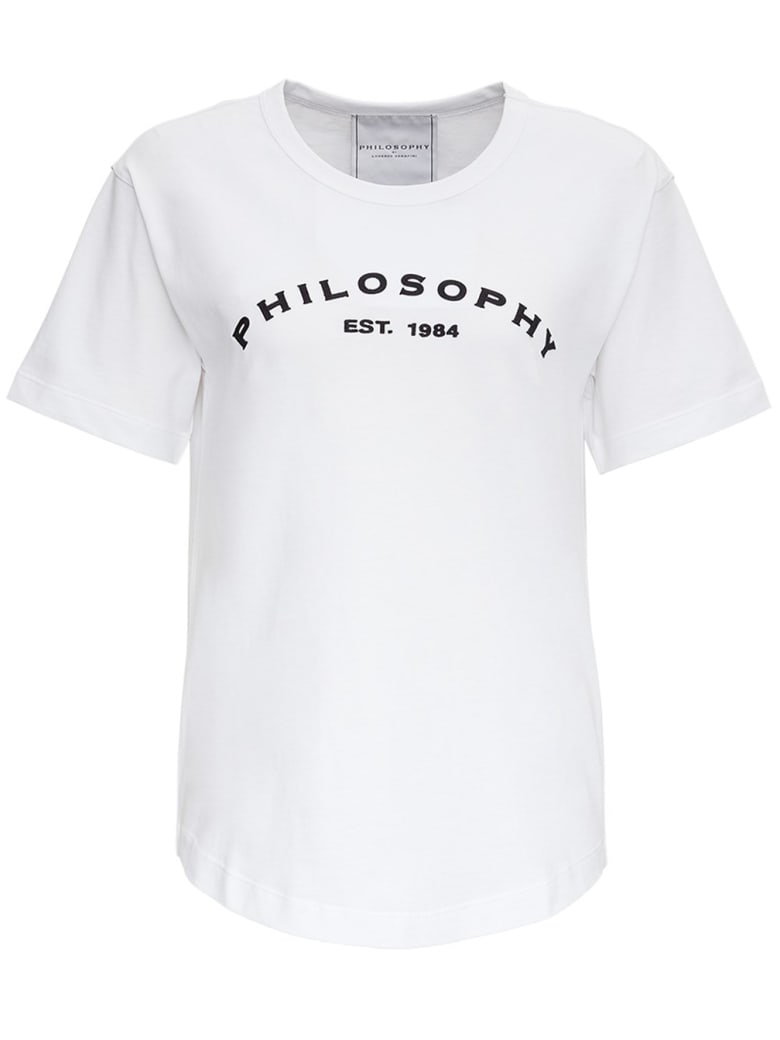 Philosophy di Lorenzo Serafini Cotton T-shirt With Logo - White