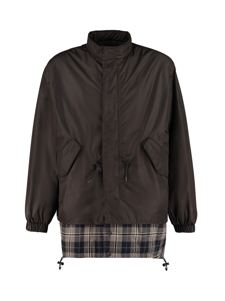 MSGM Nylon Windbreaker-jacket - black