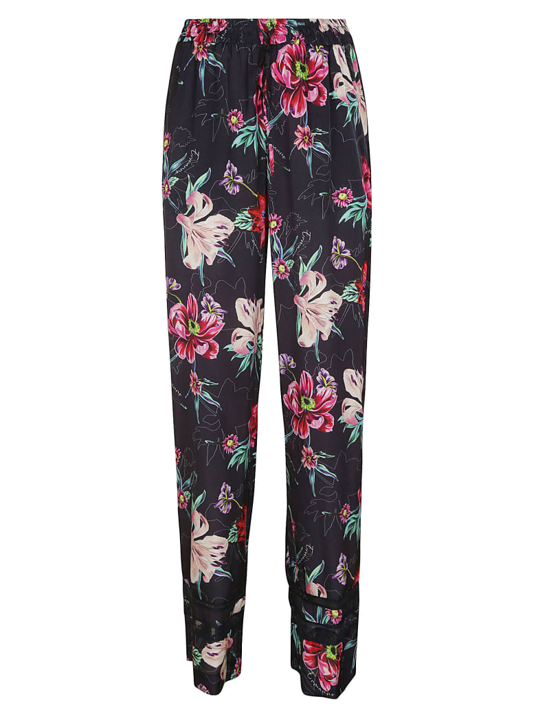 Ermanno Scervino Floral Printed Trousers - Blue