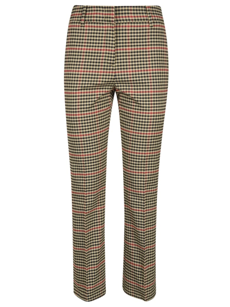 Department 5 Checked Trousers - Red/Black