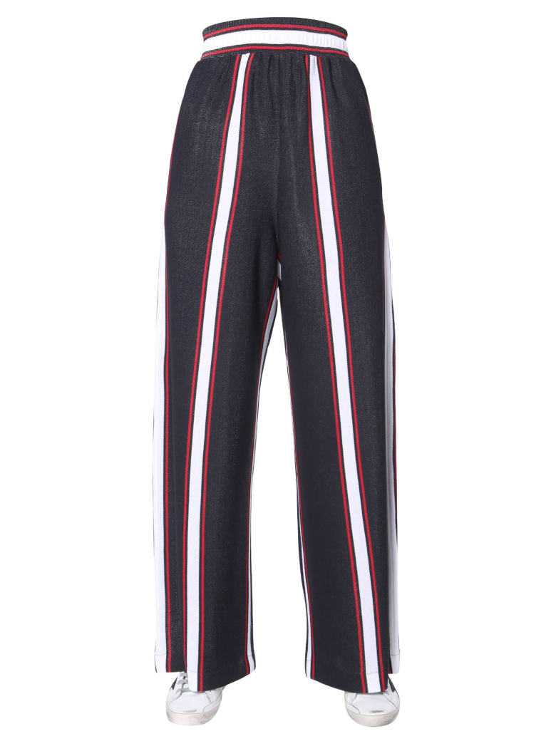 white trousers with red stripe