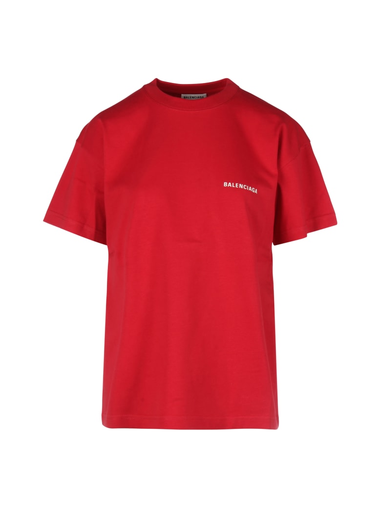 Balenciaga Medium Fit T-shirt - Rosso e Bianco