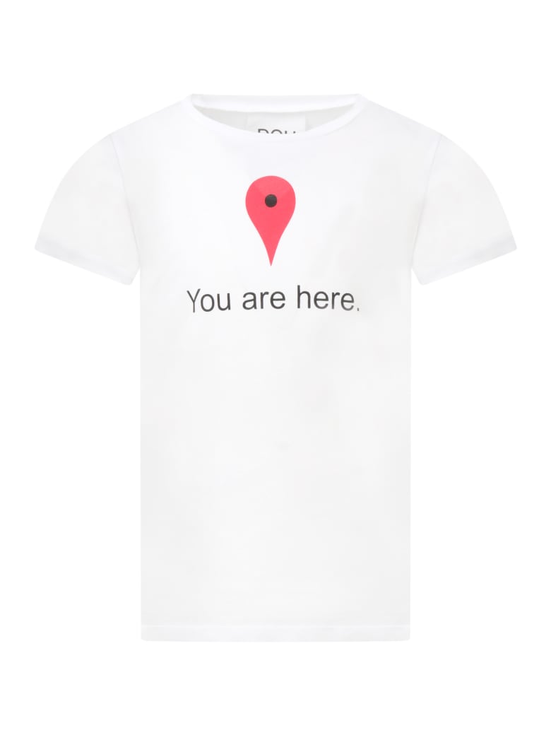Douuod White T-shirt For Kids - White