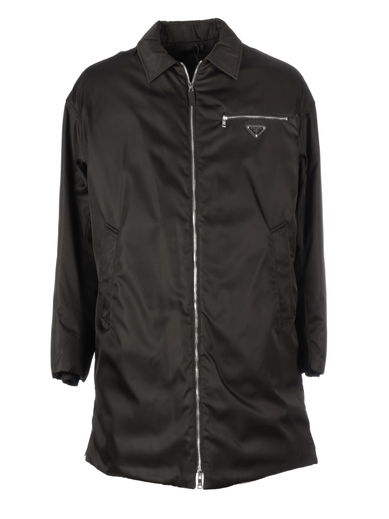 Prada Prada Gabardine Nylon Windbreaker - Black - 10991121 | italist