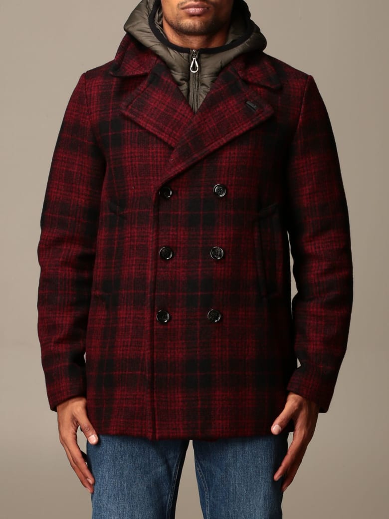 Paltò Palto' Jacket Enea Paltò Double-breasted Check Coat - Red