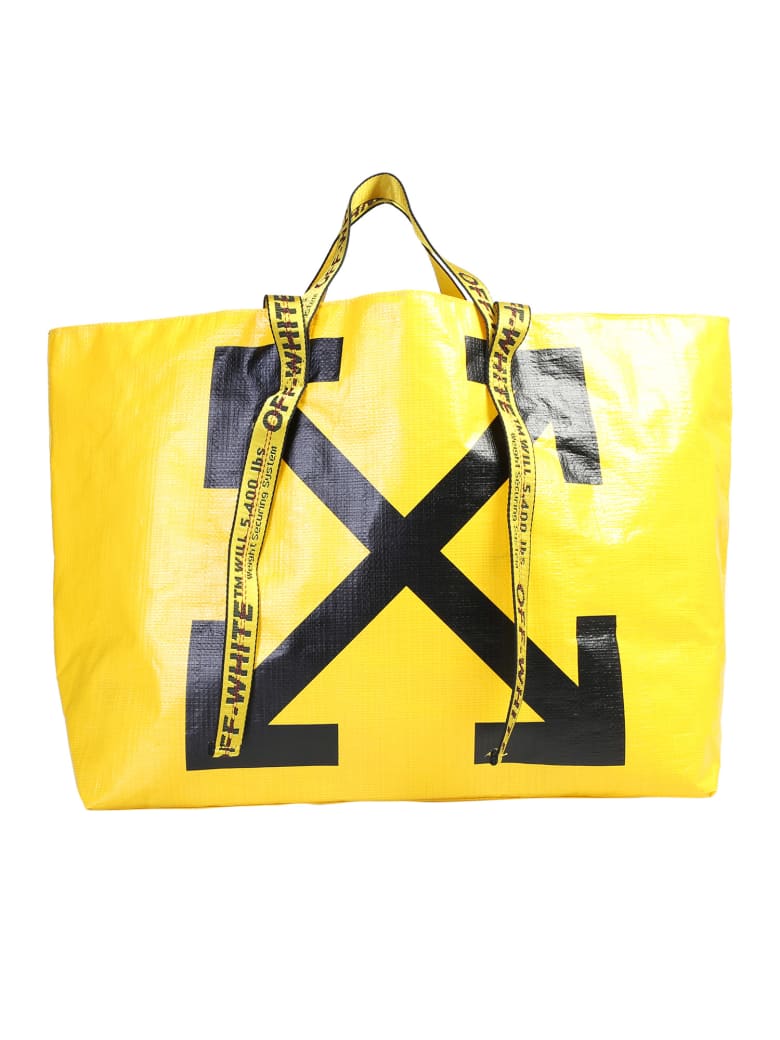 off white yellow bag