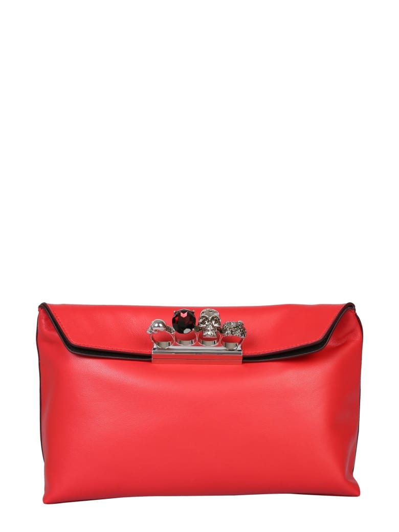 Alexander McQueen Skull Pouch - ROSSO