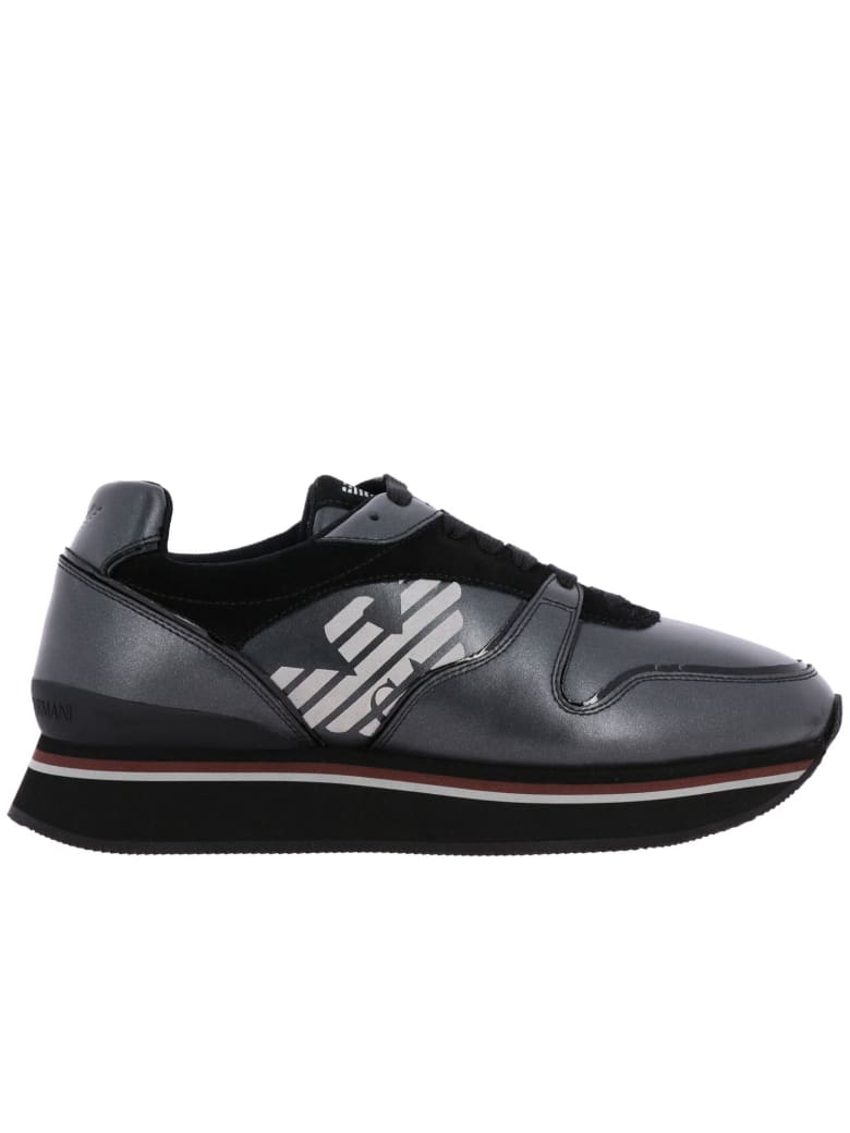 armani sneakers black