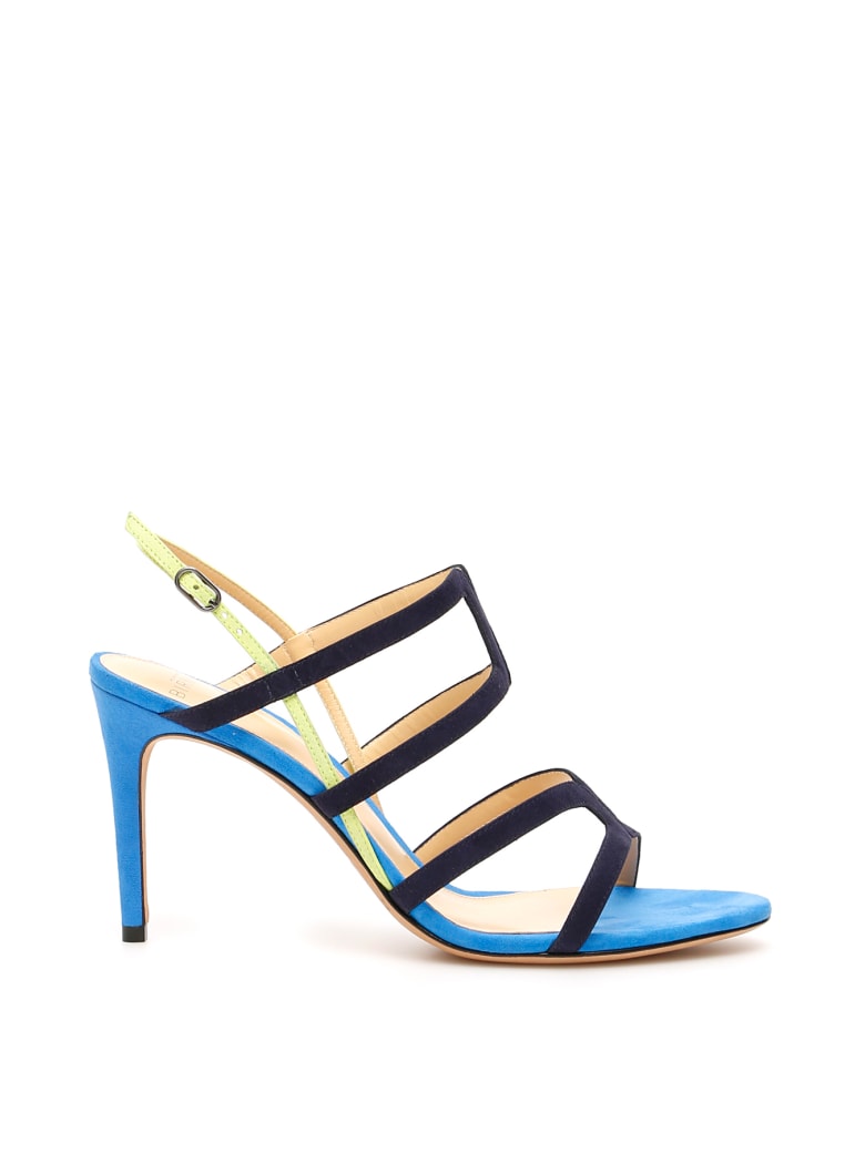 Alexandre Birman Multicolor Mena 85 Sandals - NIGHT BLUE LEMON AZURE (Blue)