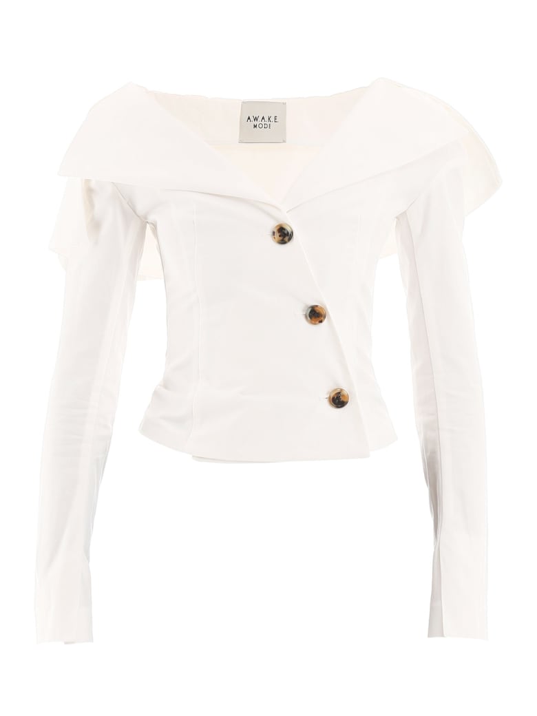A.W.A.K.E. Mode Buttoned Jacket-top - OFF WHITE (White)