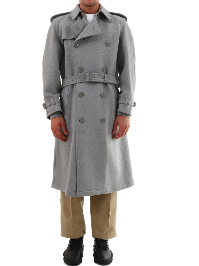 gray burberry trench coat