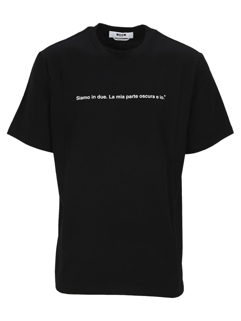 MSGM Quote T-shirt - Black