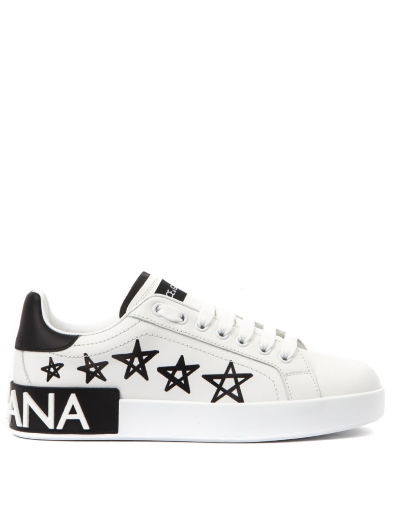 dolce and gabbana sneakers black and white